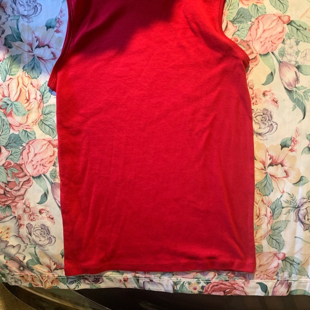 Karen Scott Women’s Red Sleeveless Top Size Medoum